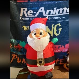 22" Tall USB Plug In Table Top Inflatable Santa Claus